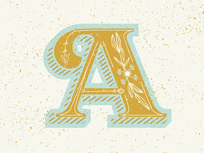 a a alphabet botanic botanical botanical illustration design handlettering illustration lettering typography