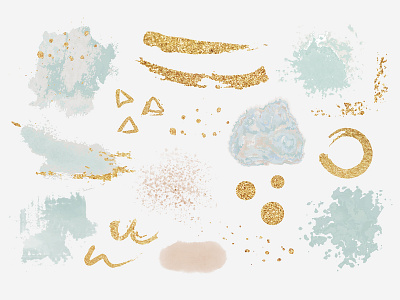 Paint Splatter Design Elements Set Vector abstract abstract art abstract design art background card colors cute design design art design elements designs element elements gold pastel pastel colors splatter text vectors