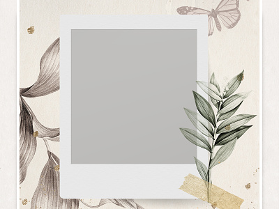 Blank Photo Frame On Nature Background