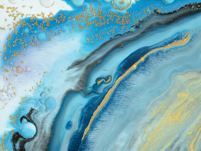 Abstract Blue Background Fluid Art