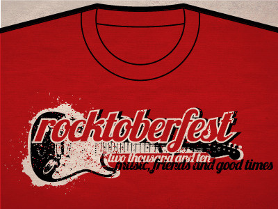 Rocktoberfest 2010 apparel illustrator t shirt vector