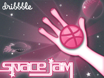 dribbble / space jam dribbble illustrator promo vector