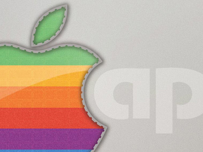 Retro Apple apple illustrator vector wallpaper