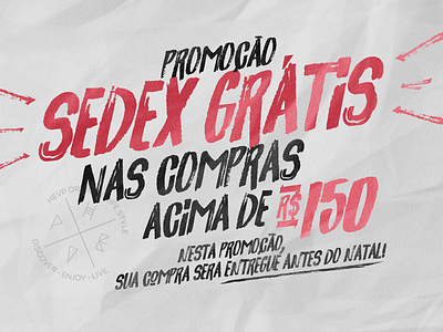 HEVP - Frete Grátis banner black friday hevp lettering napkin natal paper typography