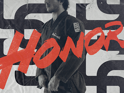 Honor bjj gi graphic design honor id jiu jitsu kimono lettering storm strong