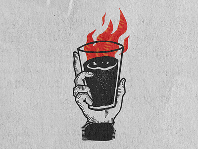 Cachaça art cachaça draw drink fire graphic design illustration procreate sketch