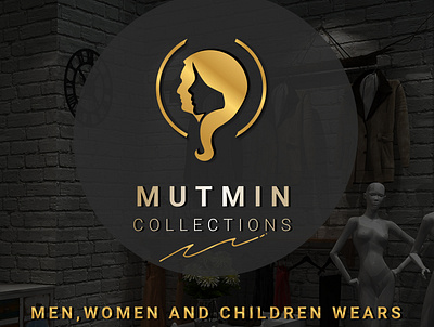 Mutmin collections fashion brand logo design