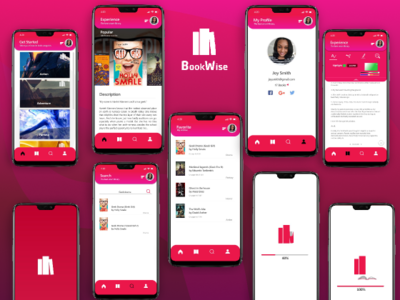 Bookwise ebook app invisionstudio mobile app