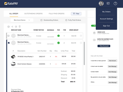 RATEPAY REDESIGN_Customer Account