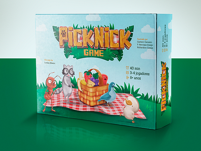 Picknick Game - Packing box 2d artwork board game box box design boxing design game illustration illustration art picnic volume