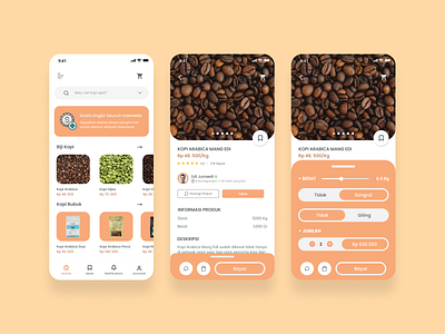 Petakolan - Home and product page app coffeeapp coffeeshop design ecommerce mobile app ui ux
