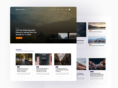 Goadvanture - Blog Page Design