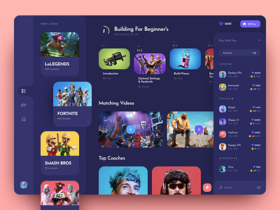 Game Dashboard Designs Themes Templates And Downloadable Graphic Elements On Dribbble