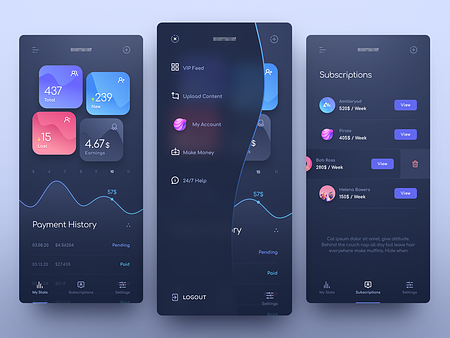 Wallet App by uixNinja on Dribbble