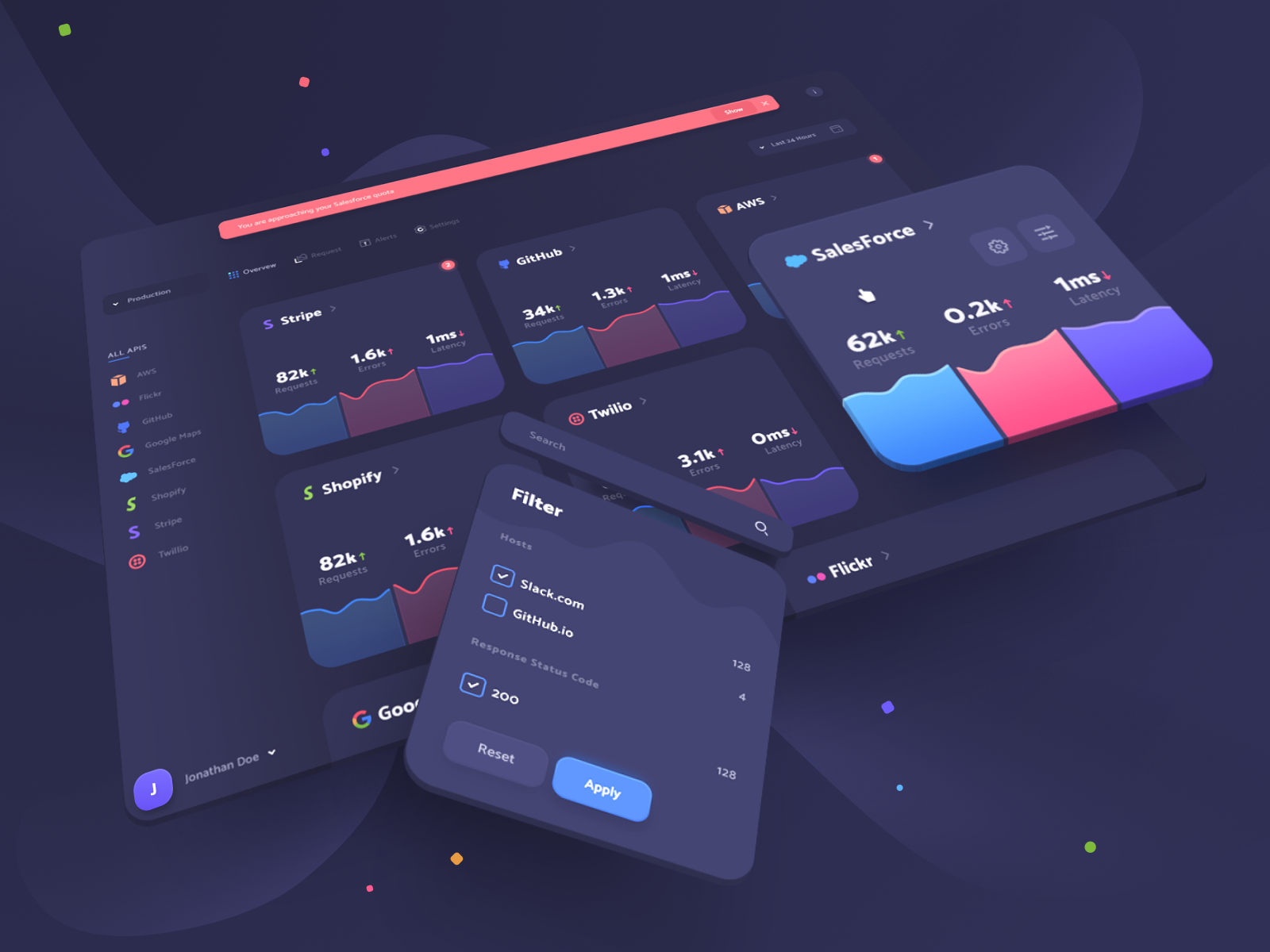 Api Dashboard Ui by uixNinja on Dribbble