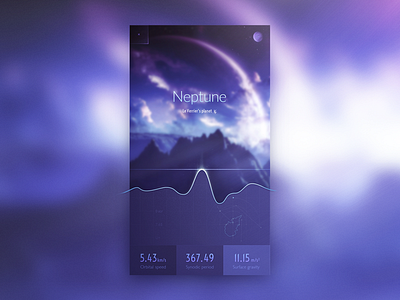 Neptune dashboard ui mobile neptune space stars ui design user interface design user interfase dashboard