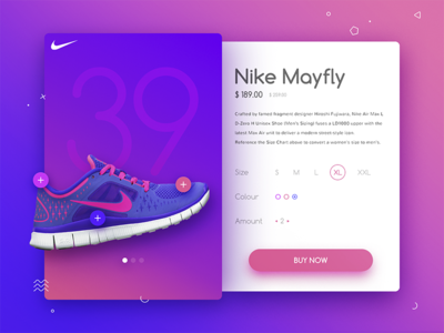 Nike Sneakers UI dashboard e commerce ecommerce hero banner hero image interface landing page material design nike page shoes shop sneakers ui design user user interface user interface design userinterface web widget