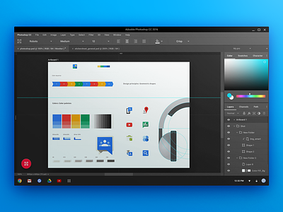 Photoshop in Material Design adobe cs6 google design google ui gui guide lines material design photoshop software ui user experience user interface