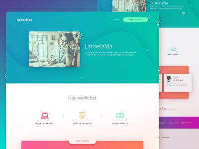 talentsbook.nl by uixNinja on Dribbble
