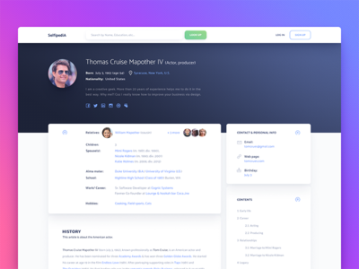 profile page by uixNinja - Dribbble