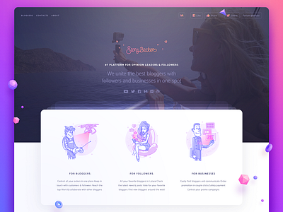 Landing page design hero home icon illustration image index interface page ui user web