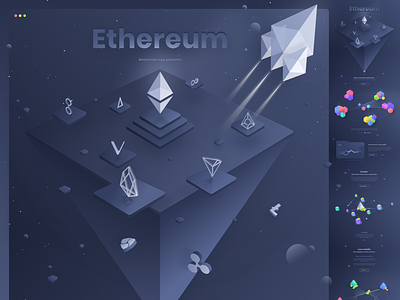 landing page - Ethereum redesign coin crypto cryptocurrency design eth ethereum ico landing page token ui web