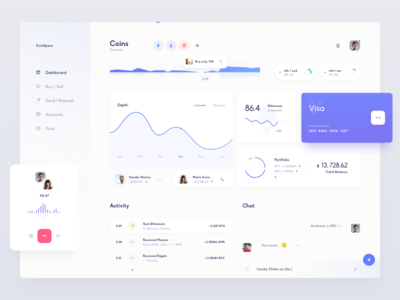 Dashboard UI analytics coin crypto cryptocurrency currency dashboard design ico interface stats token ui