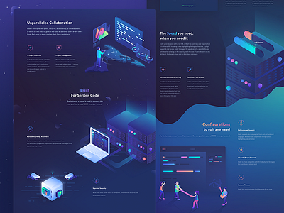 Coder landing page coin crypto cryptocurrency design ico illustration landing page site token ui web
