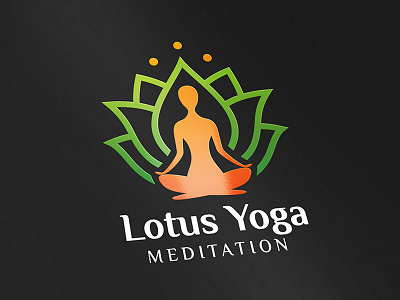 Yoga Meditation logo design beauty logo branding design flat flower green healtcare health icon illustration inspiration logo lotus lotus flower minimal nature orange people vector wellness