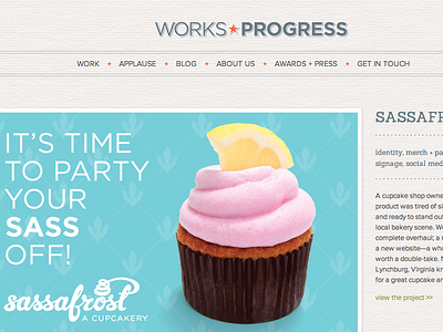 WPD New Website Home cupcakes letterpress redesign website