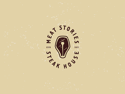 Meat Stories branding logo meat pen steak writer брендинг логотип перо