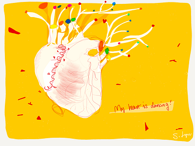 My Heart is Dancing draw drawing hand drawn handmade illustration illustration art illustrations illustrator sketch