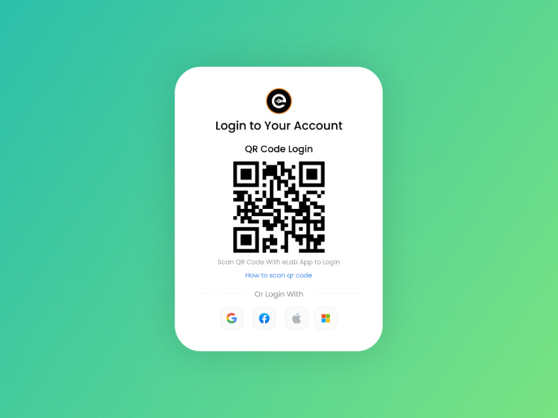 QR Code Login by eLabZen on Dribbble