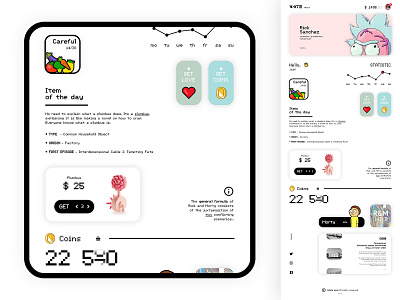 White concept concept design design rickandmorty ui ux web website