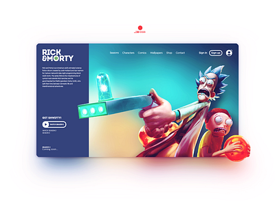 R&M Website concept concept concept design design rickandmorty ui web