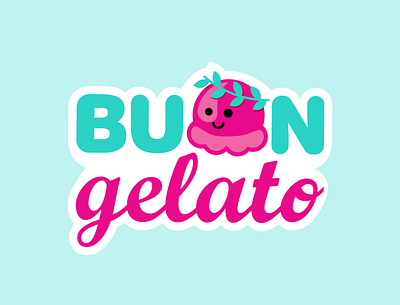 Buon Gelato design illustration typography vector