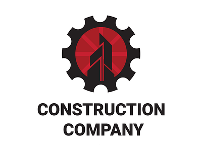 Construction Company Logo Vector Graphic Element