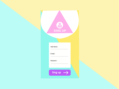 #001 Day Signup Form form mobile ui sign up form ui design