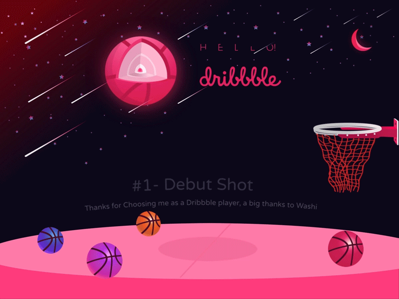 Dribbble Invite by Washi - Dribbble Debut Shot draft dribble invite first shot