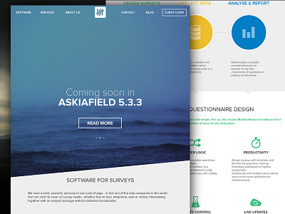 Survey software website -first comps comp mockup survey software ui ui design web website wip