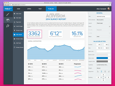 Report & dashboard builder - Blocks view app design builder dashboard sketch ui ui design web web app