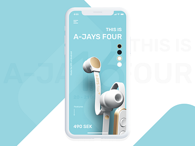 . Jays app card earphones headphones iphone jays mobile promo ui