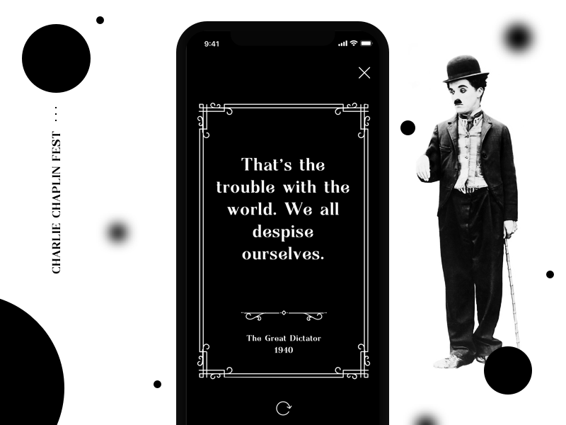 . Chaplin Quote festival quote dark vintage retro film cinema movie mobile app ios iphone