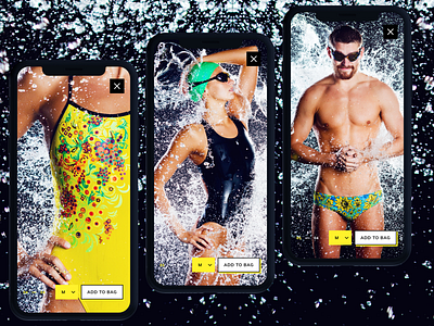 . Full-size image view app card image.picture iphone mobile photo product sport store swimming swimwear ui