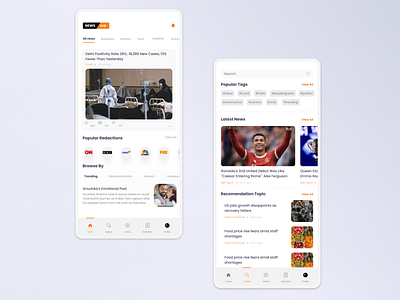 NEWS HUB app appdesign branding news ui ux