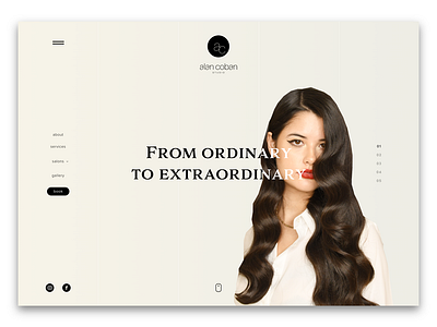 Hair Salon Website Concept concept design minimal photography web design work in progress