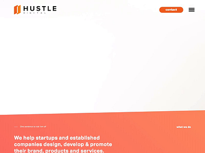 Hustle Digital - Website Live agency completed creative agency design digital experience design interaction design live photography ui web design