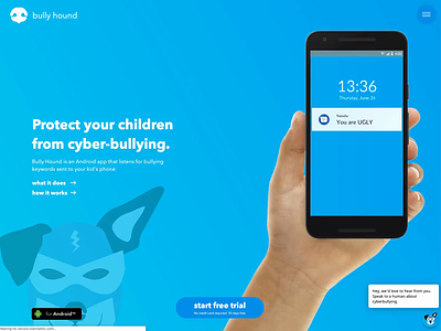 Bully Hound - V2 app design interaction design iteration rebound ui design web design