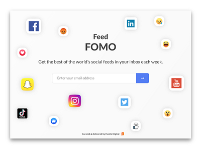 FeedFOMO newsletter social media ui design web design web designer