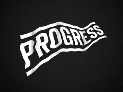 Progress Bar bar chicago flag logo progress recede wave wrinkle